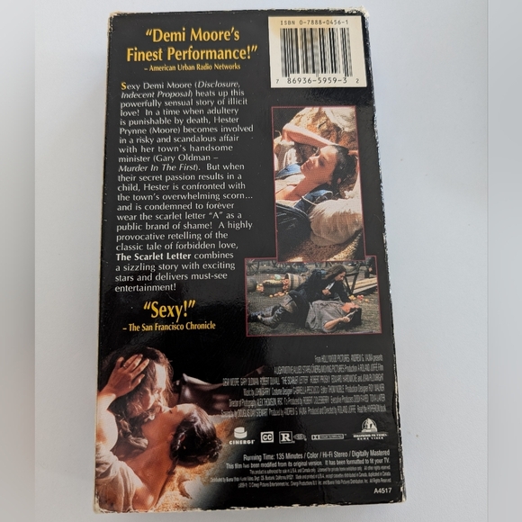 The Scarlet Letter VHS Tape - Picture 2 of 3